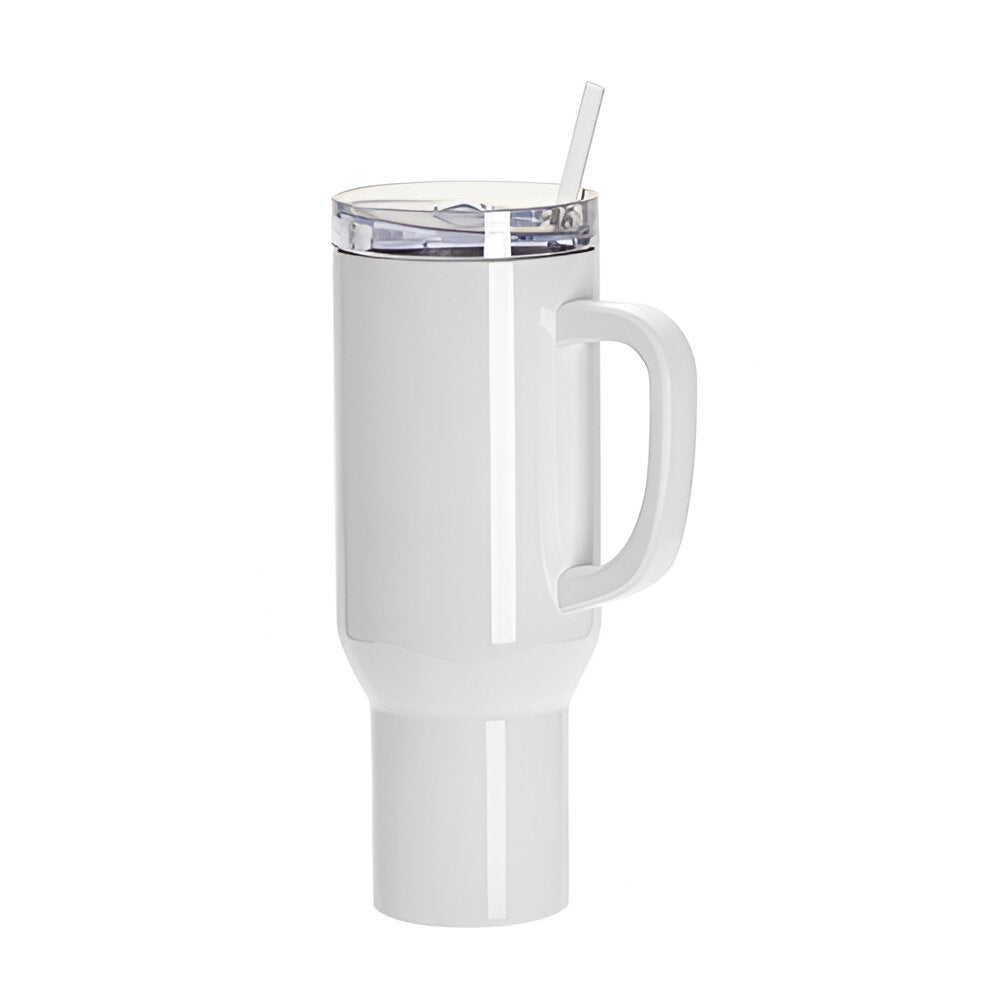 40oz sublimation stainless steel tumbler - white
