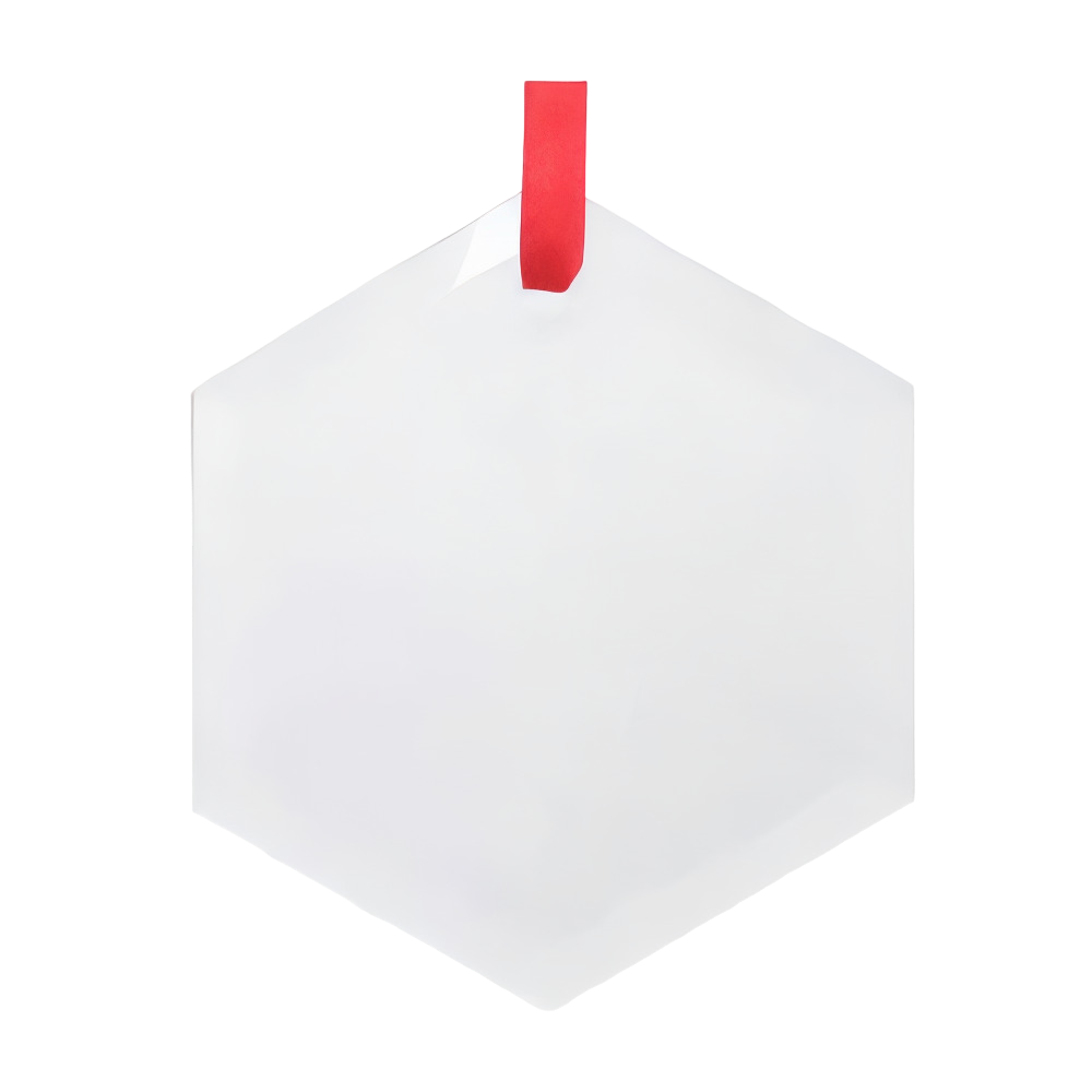 Glass Sublimation Hanging Ornaments - Hexagon - Pack of 100