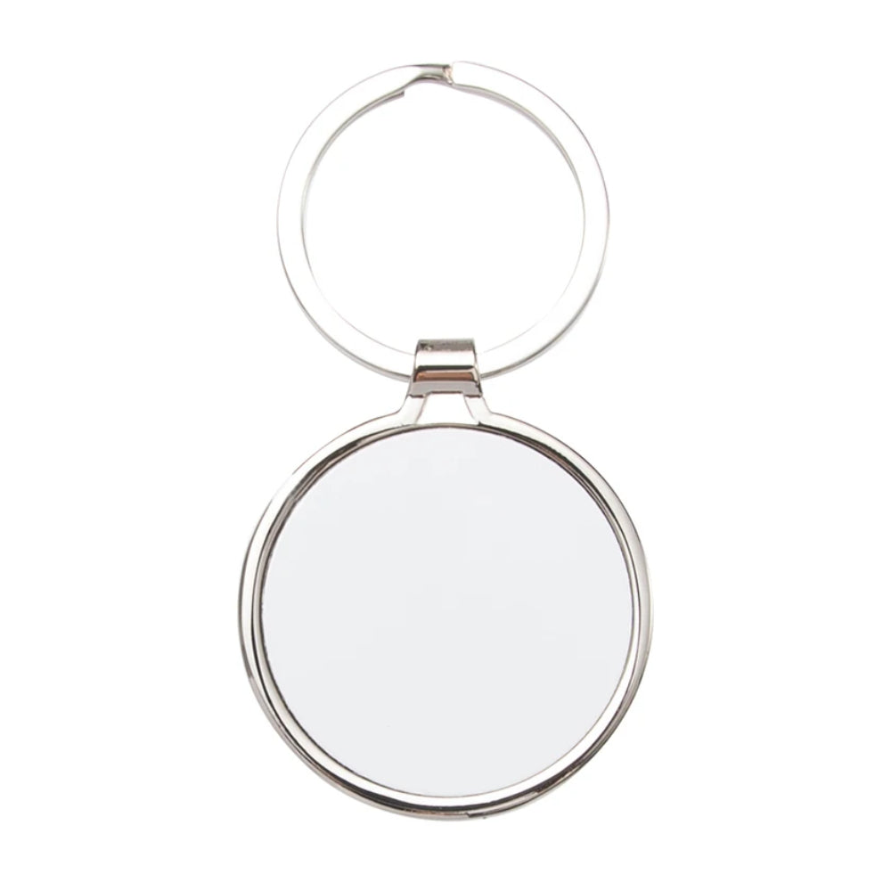 metal sublimation keyrings - slim round