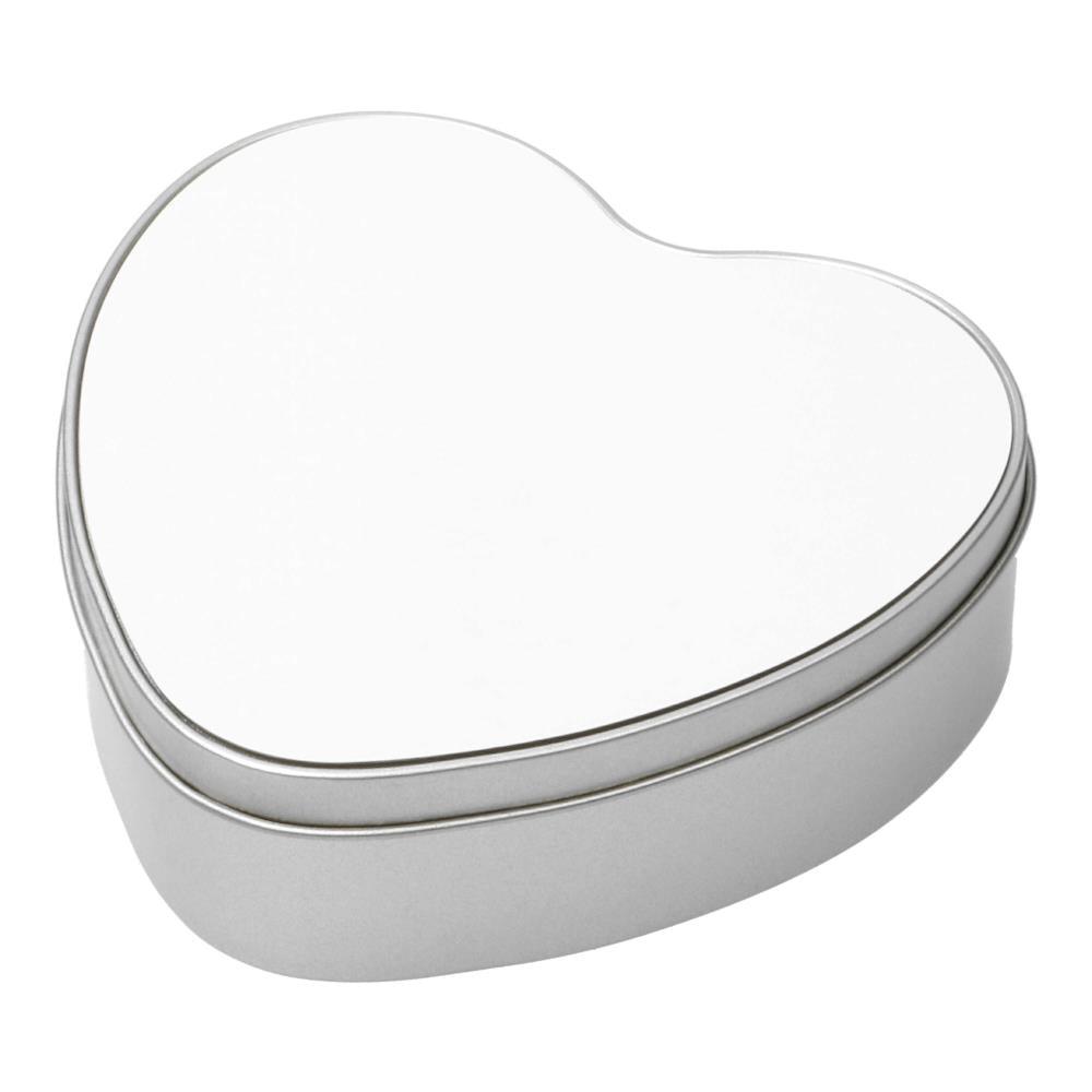 sublimation metal heart tins with printable insert