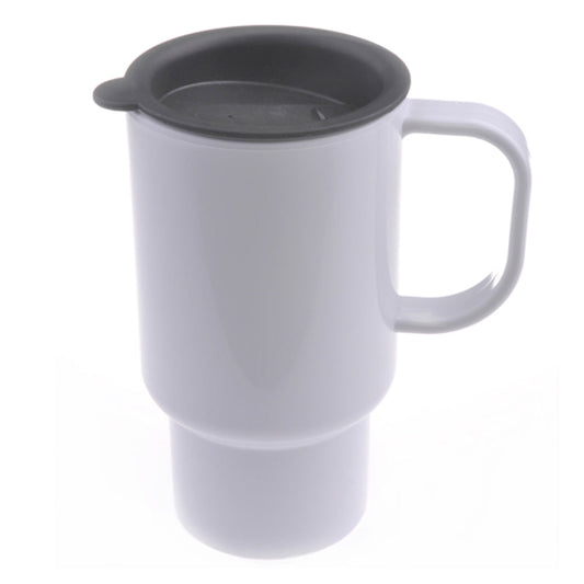 18oz sublimation polymer travel mugs with black lid