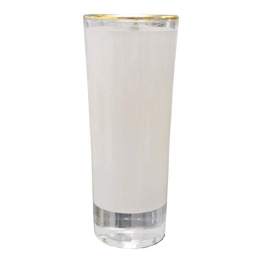 2.5oz sublimation shot glasses with gold rim