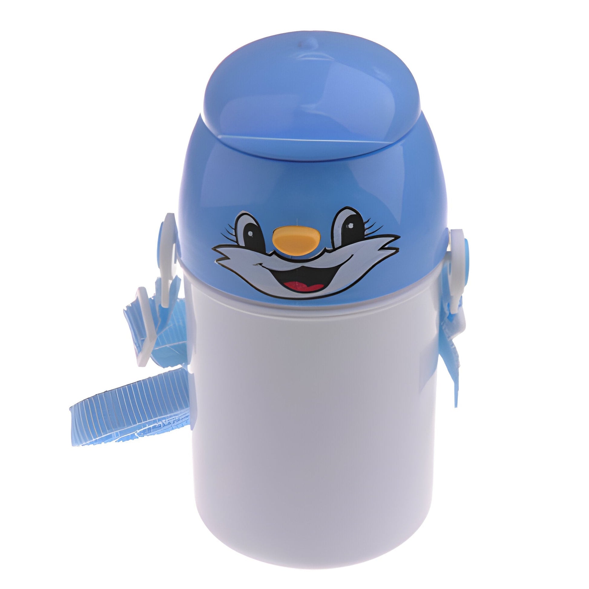 400ml polymer sublimation bottles - cat lid - blue