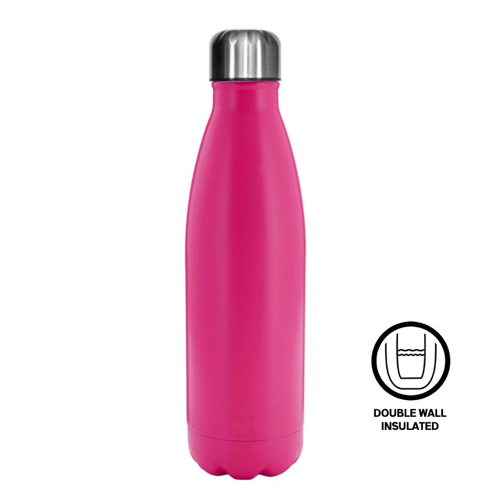 500ml stainless steel sublimation bowling bottles - rose red