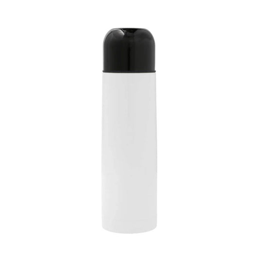 500ml thermal sublimation flask bottles - white / black lid