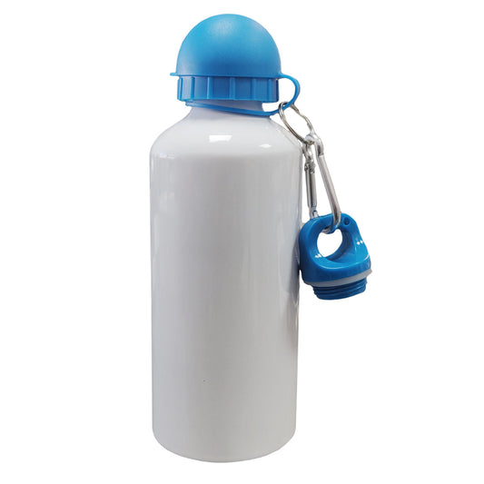 600ml sublimation bottles - two lids - blue