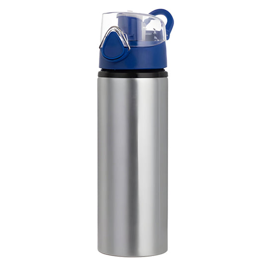 750ml sublimation bottles - flip lid - blue / silver