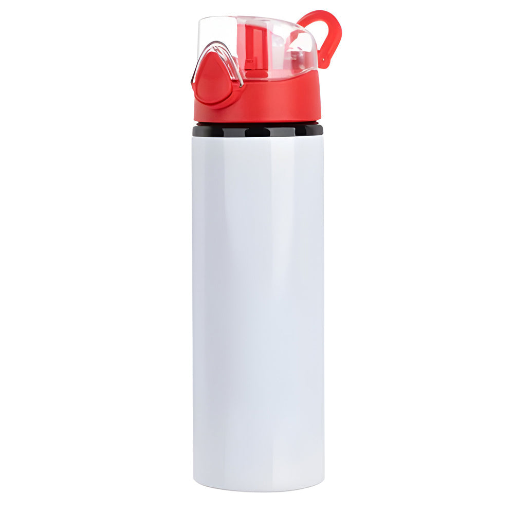 750ml sublimation bottles - flip lid - red / white