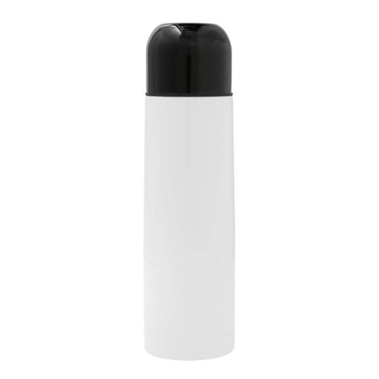 750ml thermal sublimation flask bottles - white / black lid