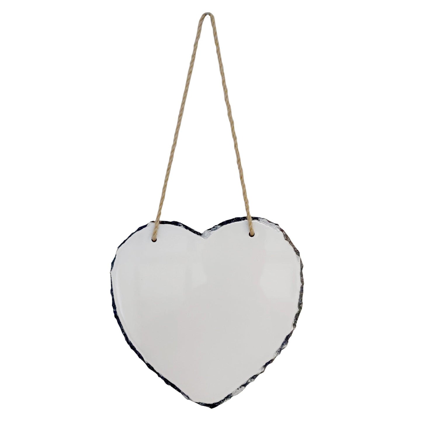 Sublimation Photo Slates - Heart - Gloss - 20cm x 20cm - Hanging - Pack of 20