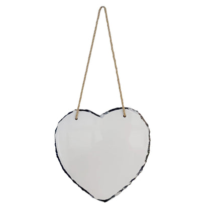 Sublimation Photo Slates - Heart - Gloss - 20cm x 20cm - Hanging - Pack of 20
