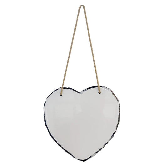 Sublimation Photo Slates - Heart - Gloss - 20cm x 20cm - Hanging - Pack of 20