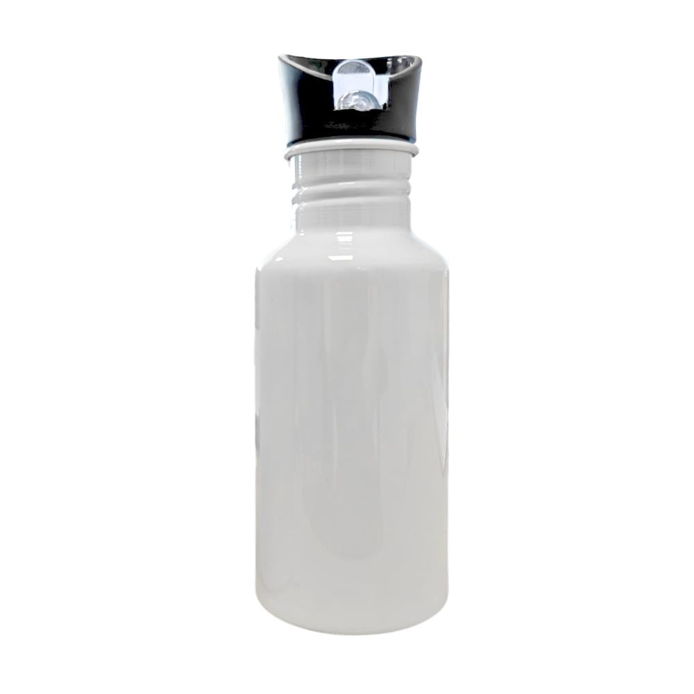 600ml Aluminium Sublimation Bottles - Integrated Straw - White - Pack of 60