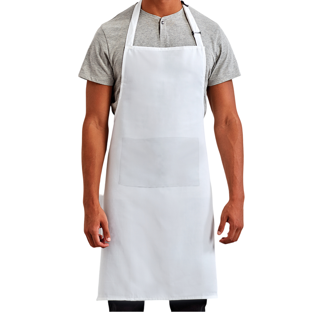 adult sublimation aprons with pocket - white