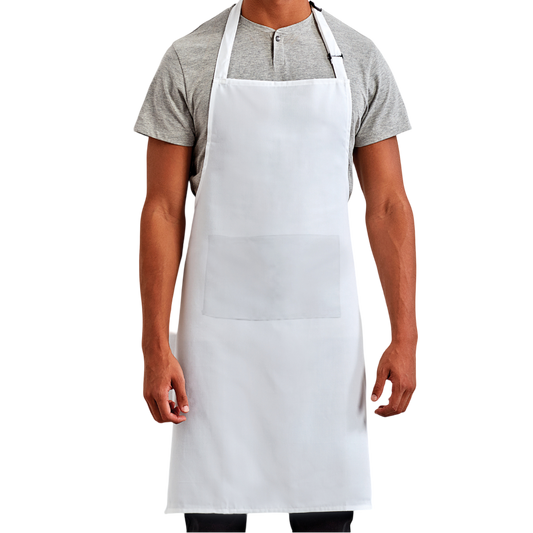 adult sublimation aprons with pocket - white