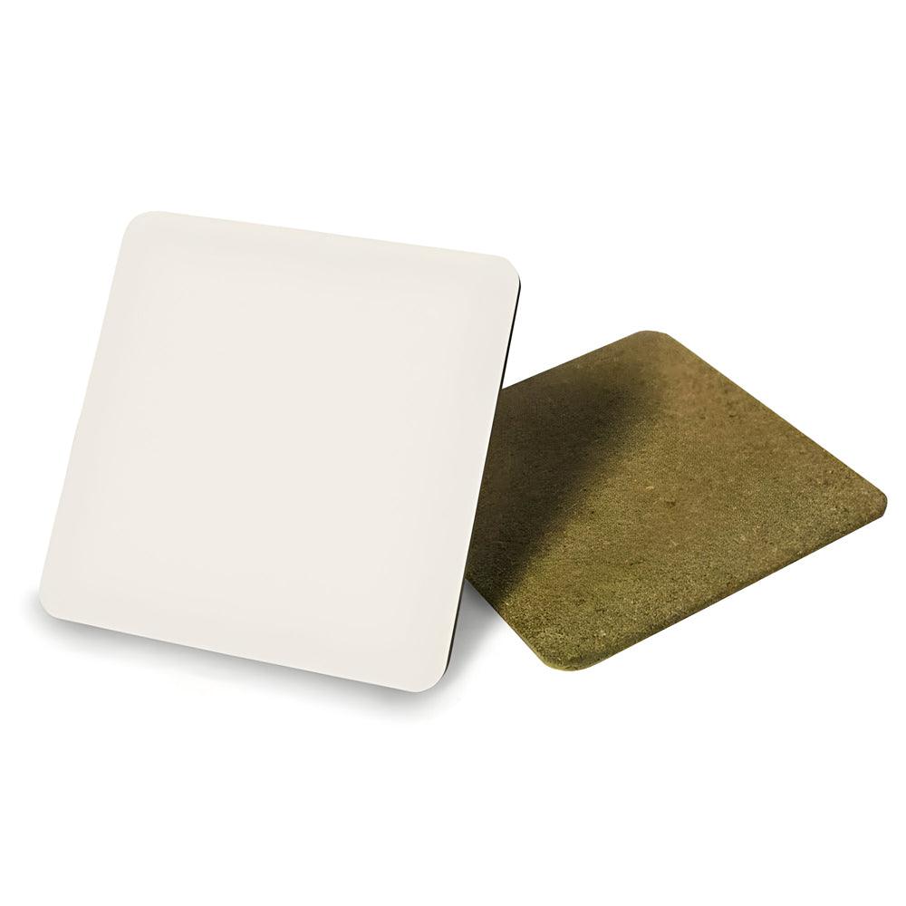 aluminium sublimation coasters - square - 9.5cm - cork base