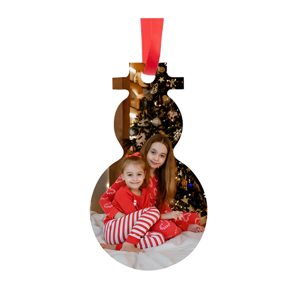 aluminium sublimation hanging ornaments - snowman - double sided
