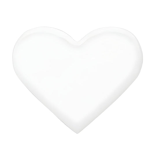 ceramic sublimation coasters - heart - 9cm x 11cm - cork base