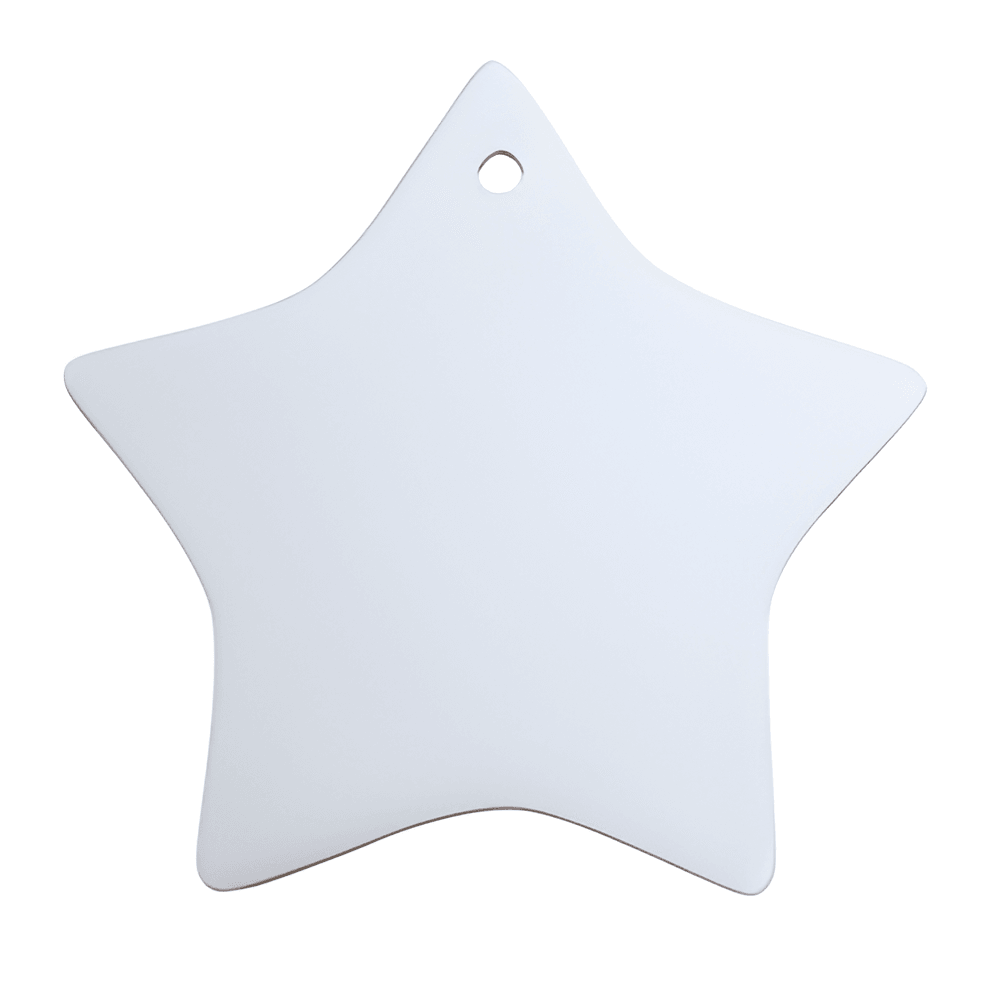 ceramic sublimation hanging ornaments - star
