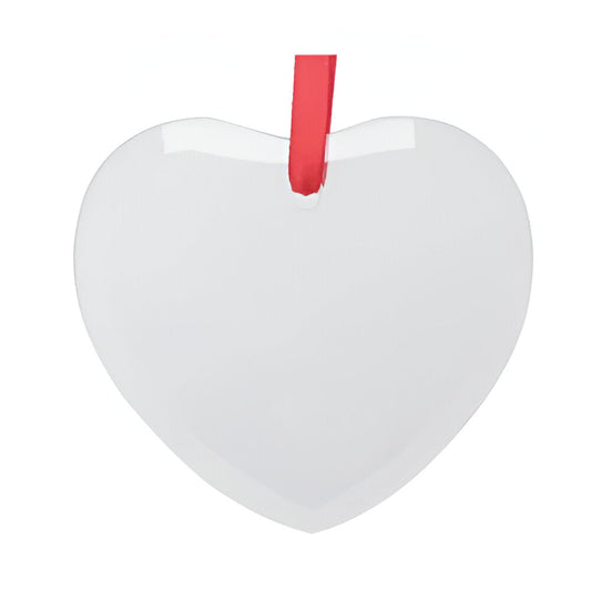 glass sublimation hanging ornaments - heart