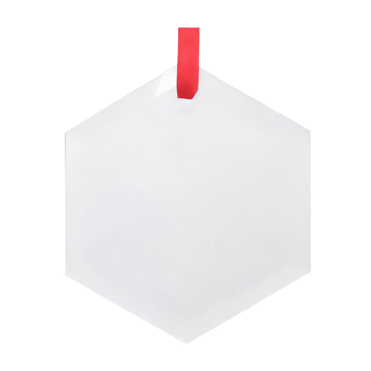 Glass Sublimation Hanging Ornaments - Hexagon - Pack of 100