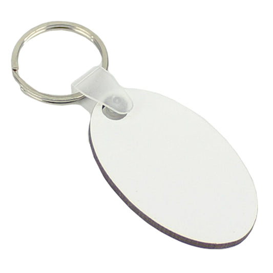 mdf sublimation keyrings - oval - double sided