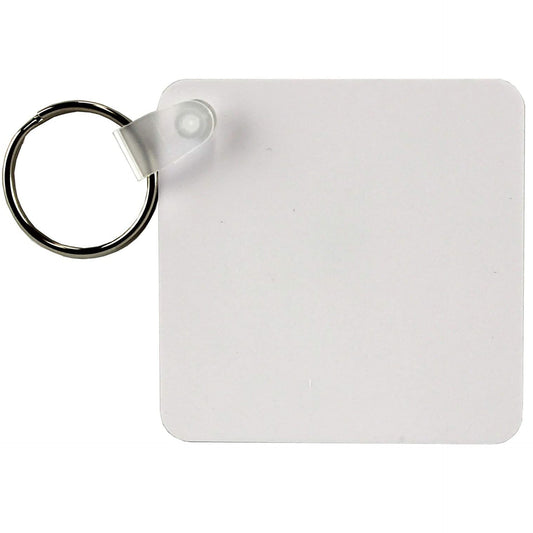 mdf sublimation keyrings - square - double sided