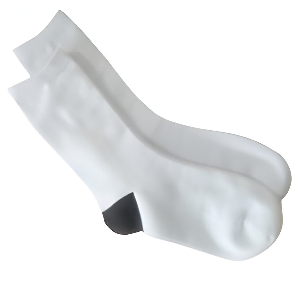 men's sublimation socks - 40cm - white toe/ black heel