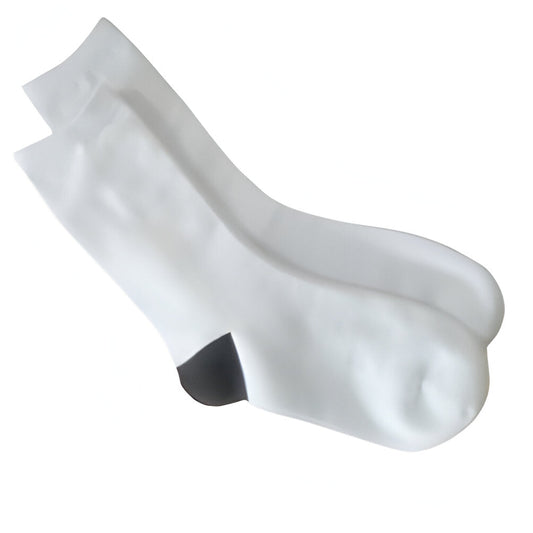 men's sublimation socks - 40cm - white toe/ black heel