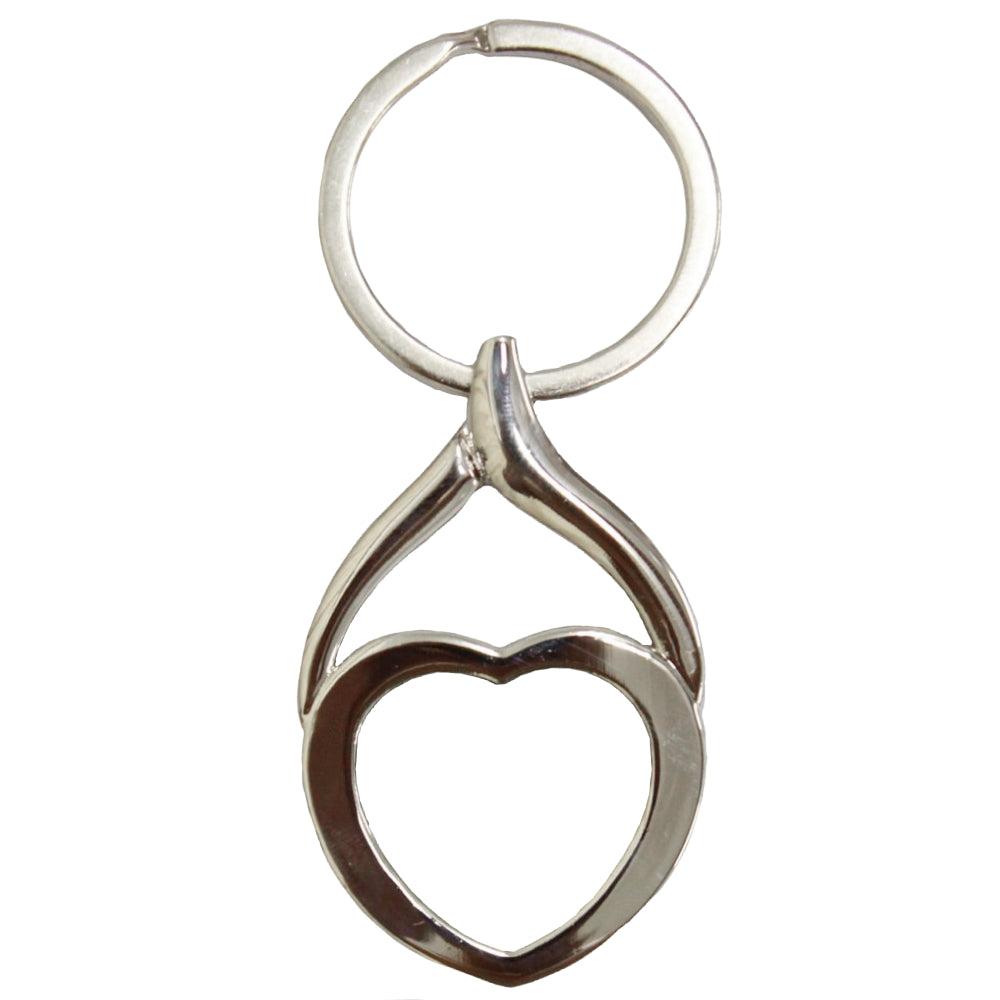 metal sublimation keyrings - heart