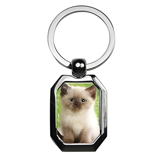 metal sublimation keyrings - hexagon