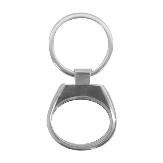 metal sublimation keyrings - oval - horizontal