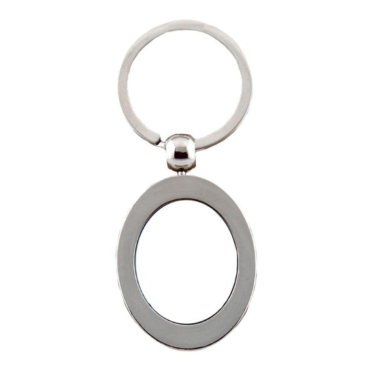 metal sublimation keyrings - oval - vertical
