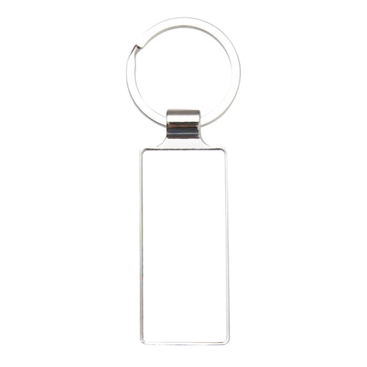 metal sublimation keyrings - slim rectangle