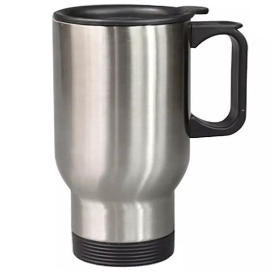 stainless steel sublimation travel mugs - silver - 14oz
