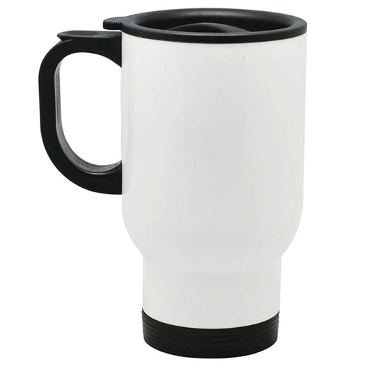 stainless steel sublimation travel mugs - white - 14oz