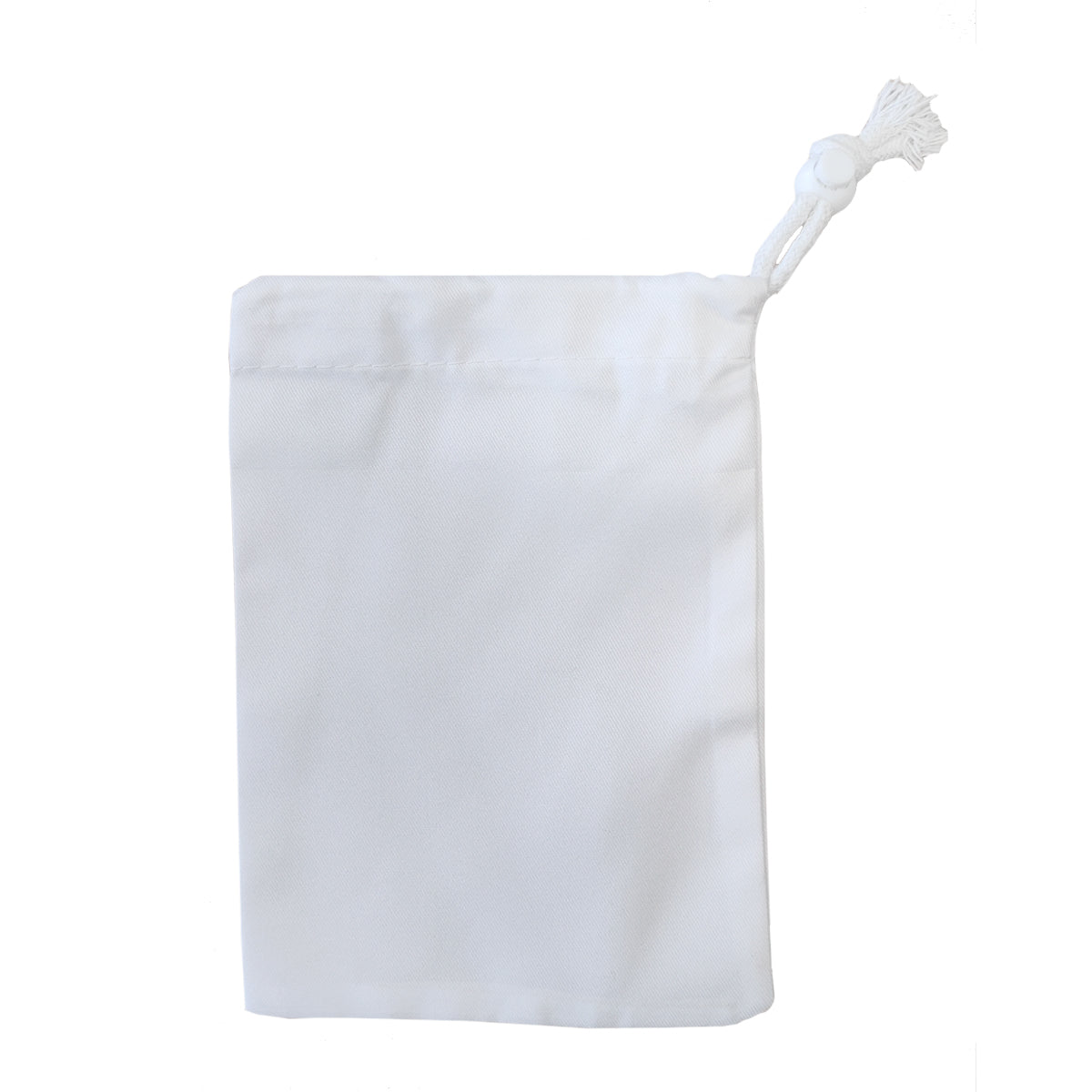 sublimation canvas drawstring bags with stopper - white - 10cm x 15cm