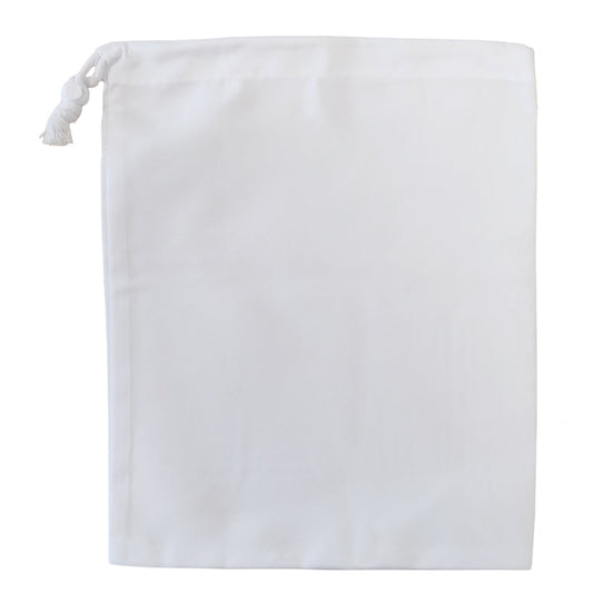 sublimation canvas drawstring bags with stopper - white - 25cm x 30cm