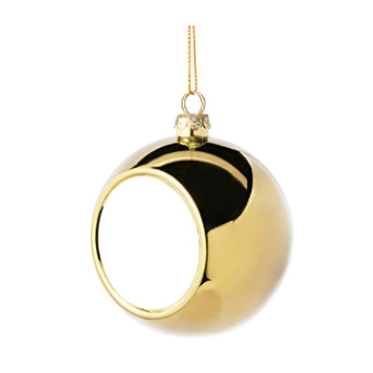 sublimation christmas baubles - gold