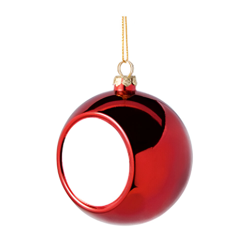sublimation christmas baubles - red