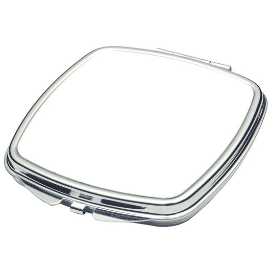 sublimation compact mirrors - curved square - chrome