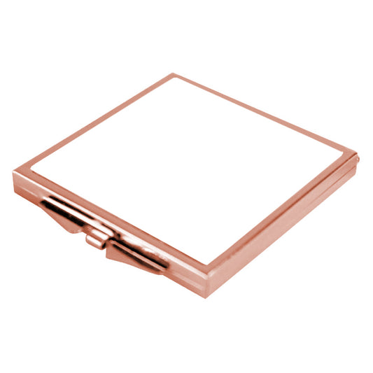 sublimation compact mirrors - square - rose gold