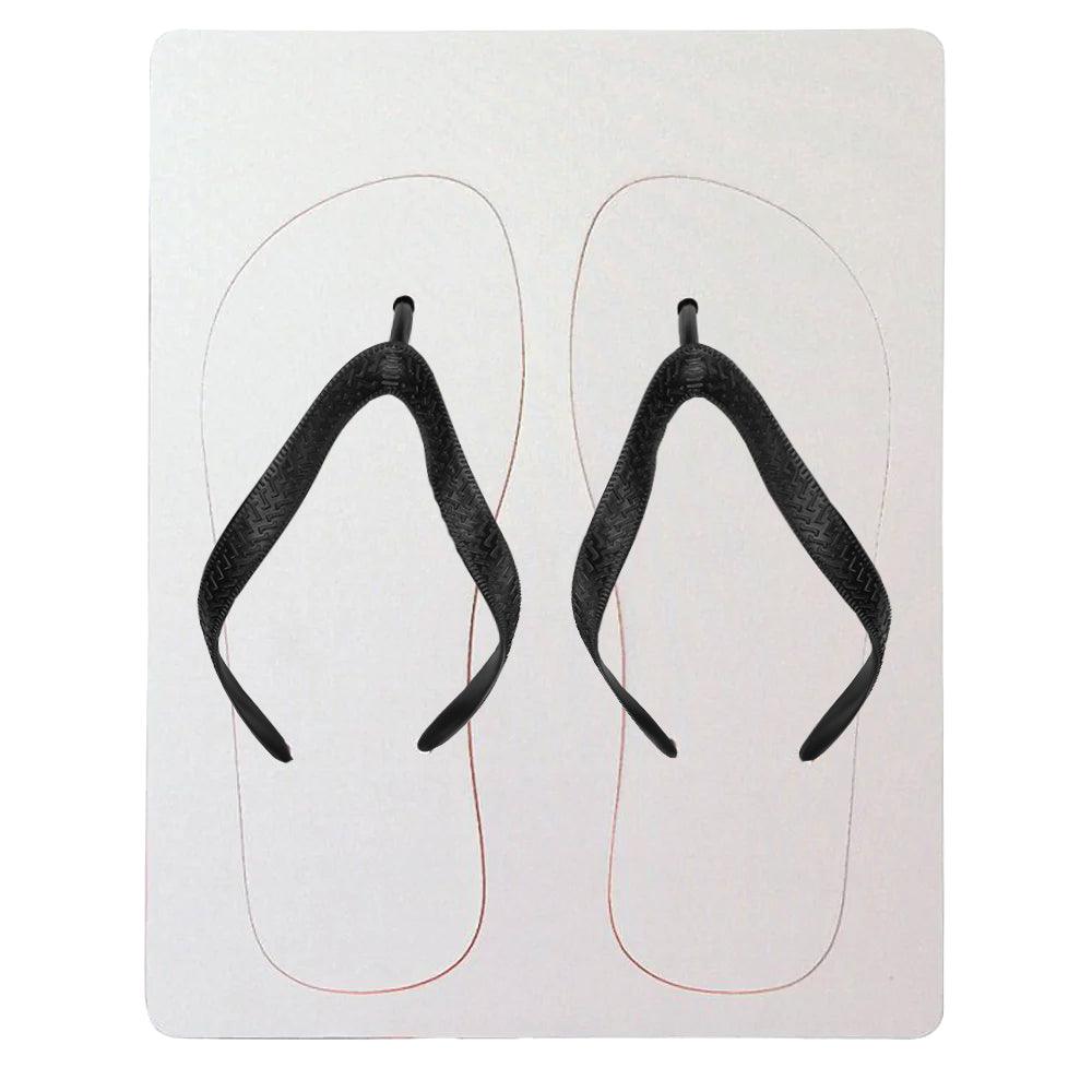 sublimation flip flops - children’s - black straps - small