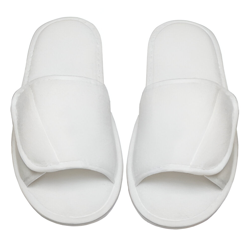 sublimation hotel slippers with velcro - white