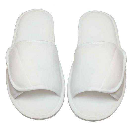 sublimation hotel slippers with velcro - white