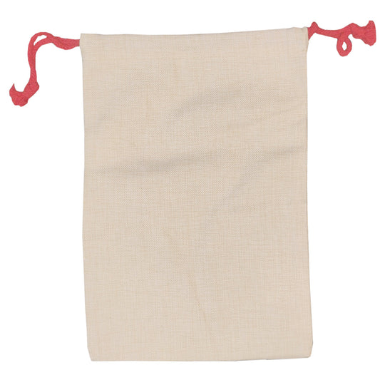sublimation linen christmas drawstring sacks - 50cm x 68cm