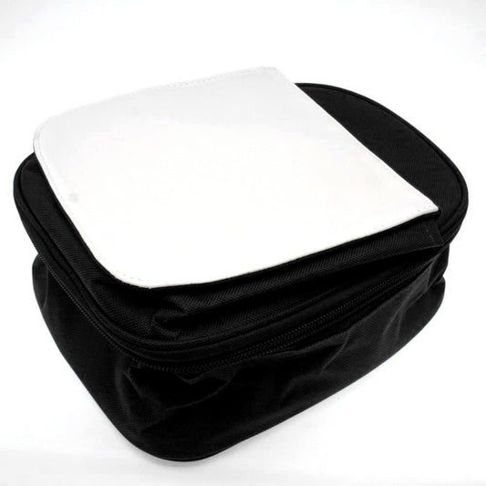 sublimation lunch bags - detachable flap - black