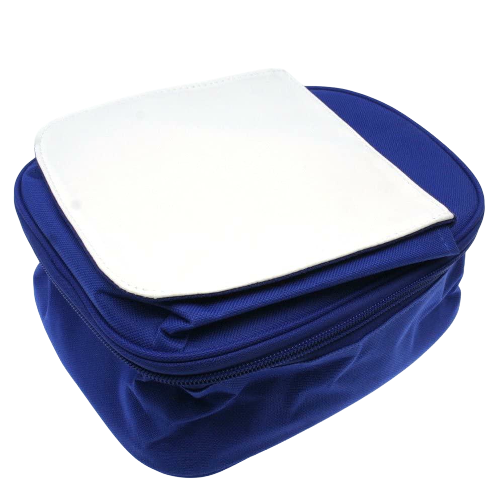 sublimation lunch bags - detachable flap - blue
