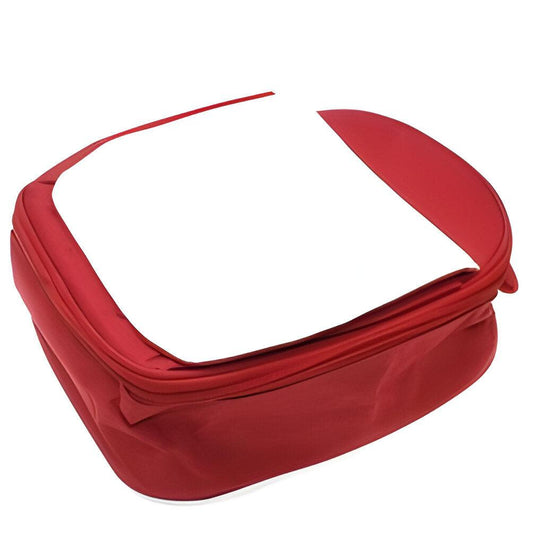 sublimation lunch bags - detachable flap - red