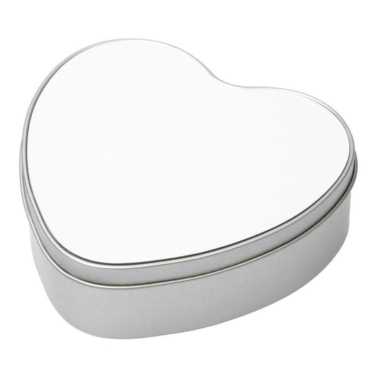 sublimation metal heart tins with printable insert